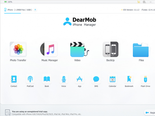 DearMob iPhone Manager Screenshot 1