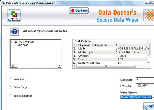 Disk Shredder Software Screenshot 1