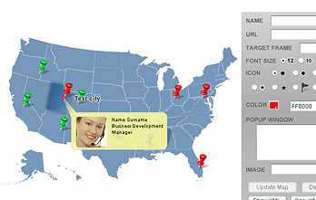 Click-and-Drag Map of USA Screenshot 1