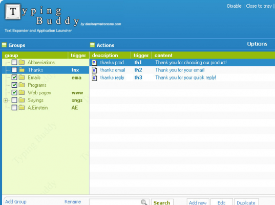 Text Expander and Application Launcher Screenshot 1