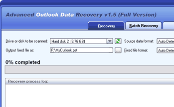 Advanced Outlook Data Recovery Screenshot 1