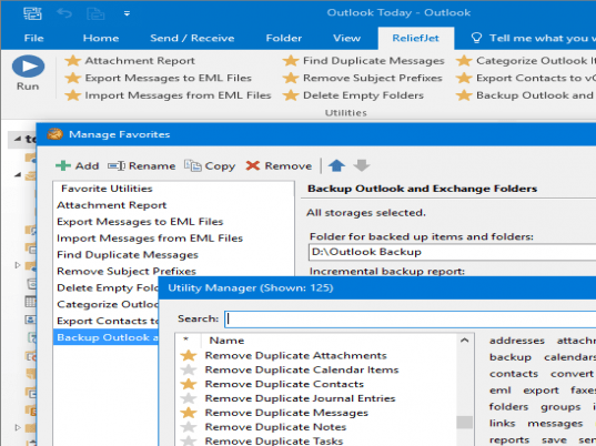 ReliefJet Essentials for Outlook Screenshot 1
