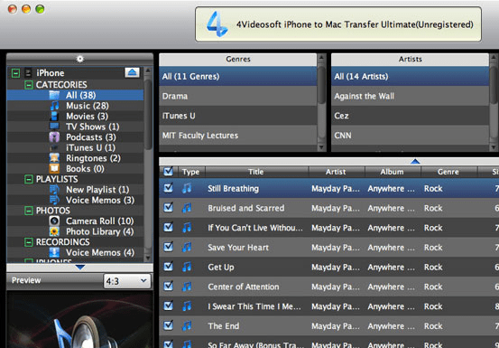 4Videosoft Mac iPhone Transfer Ultimate Screenshot 1
