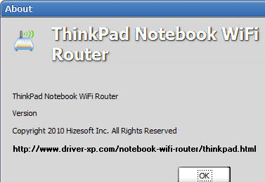 ThinkPad Notebook WiFi Router Screenshot 1