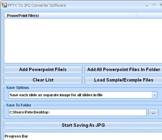 PPTX To JPG Converter Software Screenshot 1