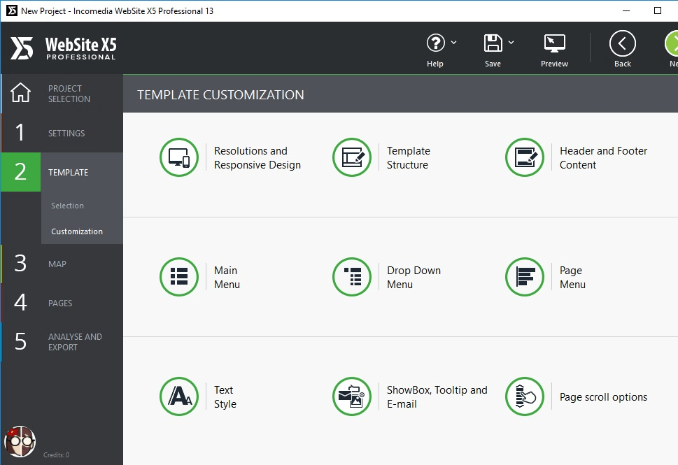 Incomedia WebSite X5 Professional Screenshot 1
