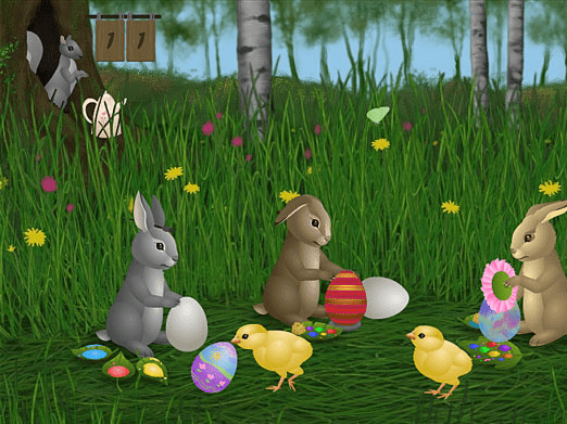 Easter Bunnies Screensaver Screenshot 1