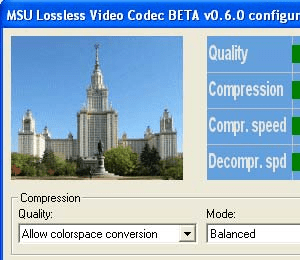 MSU Lossless Video Codec Screenshot 1