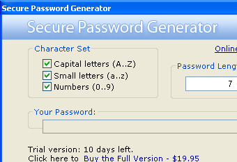 Secure Password Generator Screenshot 1