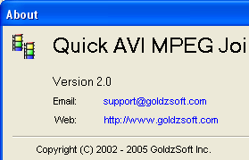 Quick AVI MPEG Joiner Screenshot 1