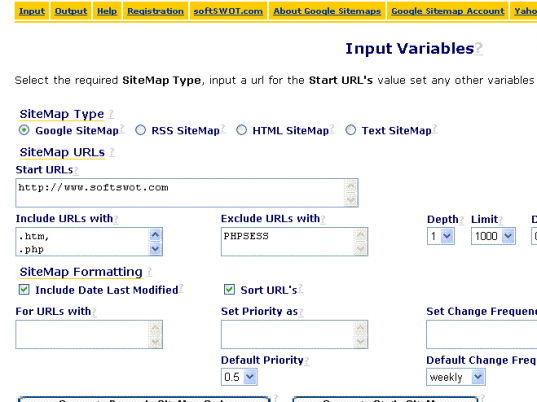 SiteMap XML Dynamic SiteMap Generator Screenshot 1