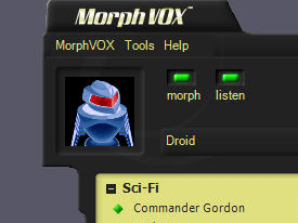 Sci-Fi Voices - MorphVOX Add-on Screenshot 1