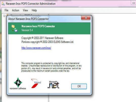 Narawen Inox POP3 Connector Screenshot 1