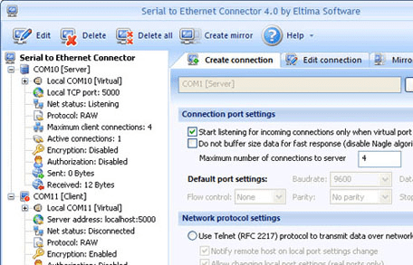 Eltima Serial to Ethernet Connector Screenshot 1