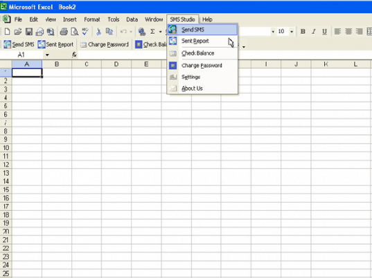SMS Excel Plugin Screenshot 1