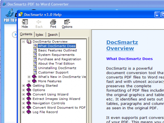 Docsmartz PDF To Word Converter Screenshot 1