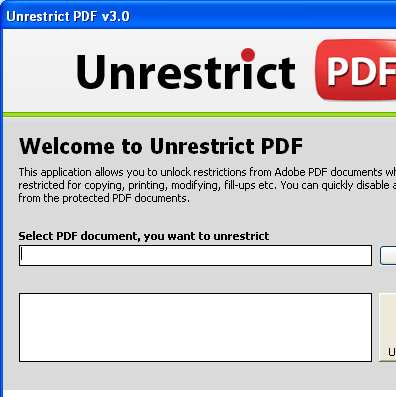 Remove PDF File Restrictions Screenshot 1