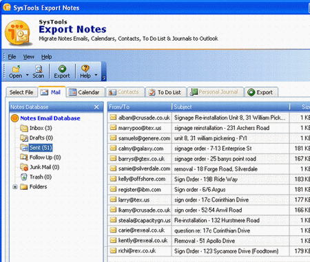 Convert Notes to Outlook Software Screenshot 1