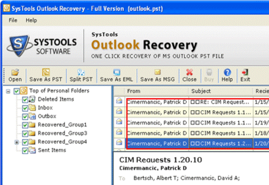 Free Repair Outlook Screenshot 1