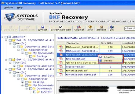 NTBackup.exe Repairing Software Screenshot 1