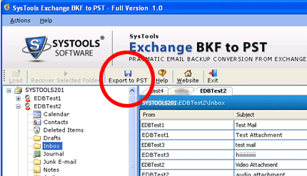 Extract BKF to PST Screenshot 1