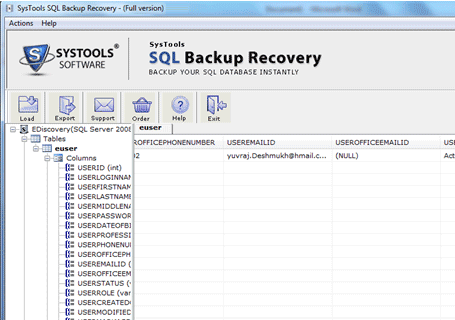 Corrupt SQL Backup Database Recovery Screenshot 1