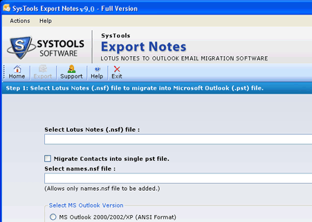 How to Export from Lotus Notes Free Screenshot 1