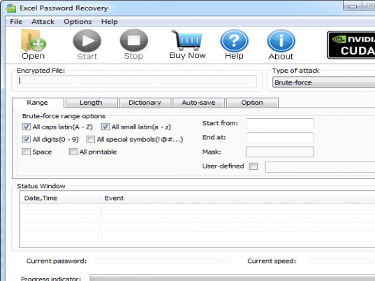 Pwdspy MS Excel Password Recovery Screenshot 1