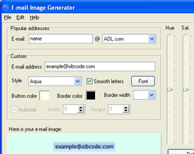 E-Mail Image Generator Screenshot 1
