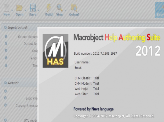 Macrobject Help Authoring Suite Screenshot 1