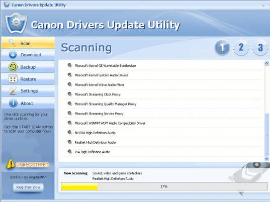 Canon Drivers Update Utility Screenshot 1