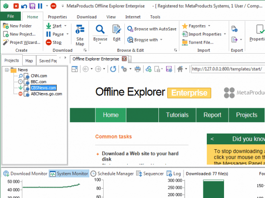 Offline Explorer Enterprise Screenshot 1