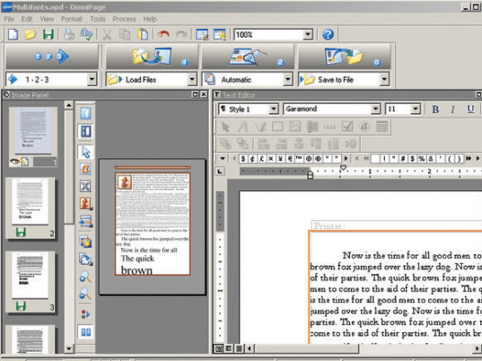 ScanSoft OmniPage Screenshot 1