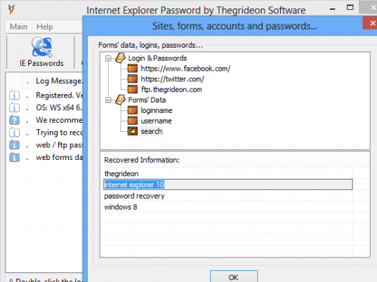 Internet Explorer Password (TSIEP) Screenshot 1