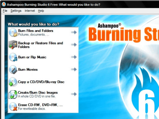 Ashampoo Burning Studio 6 FREE Screenshot 1