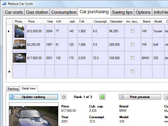 Reduce Car Costs Screenshot 1