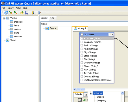 Advanced Query Builder Screenshot 1
