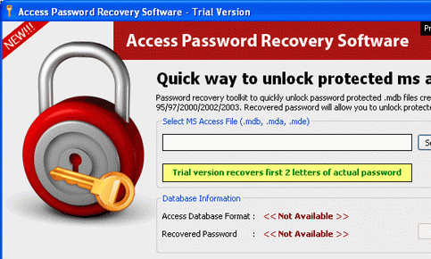 MDE Password Recovery Screenshot 1