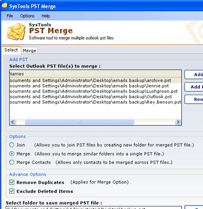 Merge Outlook Archive Folders Screenshot 1