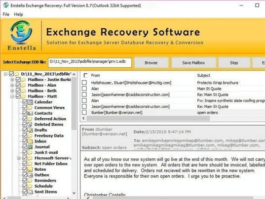 EDB to PST Converter Software Screenshot 1