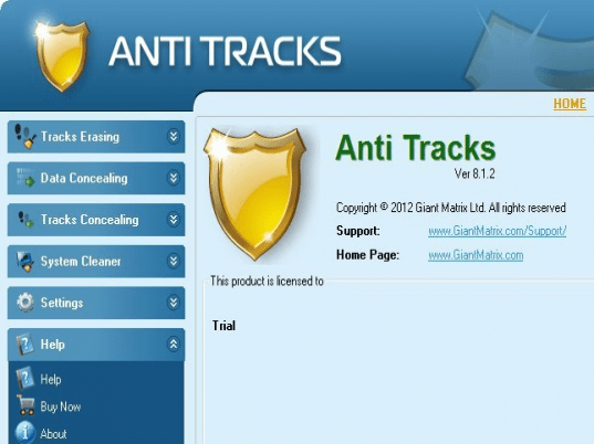 Anti Tracks Screenshot 1