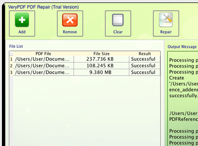 VeryPDF PDF Repair Screenshot 1