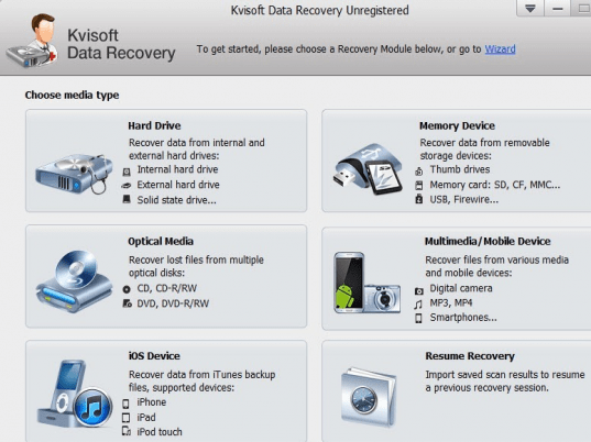 Kvisoft Data Recovery Screenshot 1