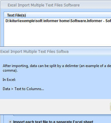 Excel Import Multiple Text Files Software Screenshot 1