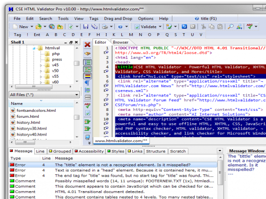 CSE HTML Validator Professional Screenshot 1