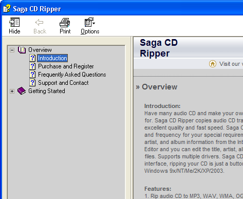 Saga CD Ripper Screenshot 1