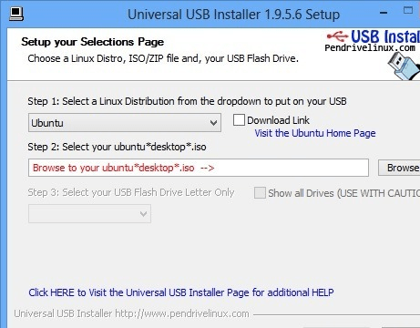 Universal USB Installer Screenshot 1