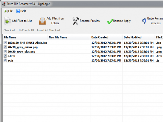 Batch File Renamer Screenshot 1