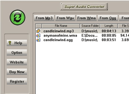 Super Audio Converter Screenshot 1