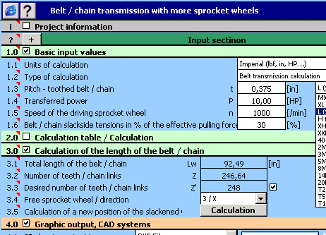MITCalc - Multi pulley calculation Screenshot 1